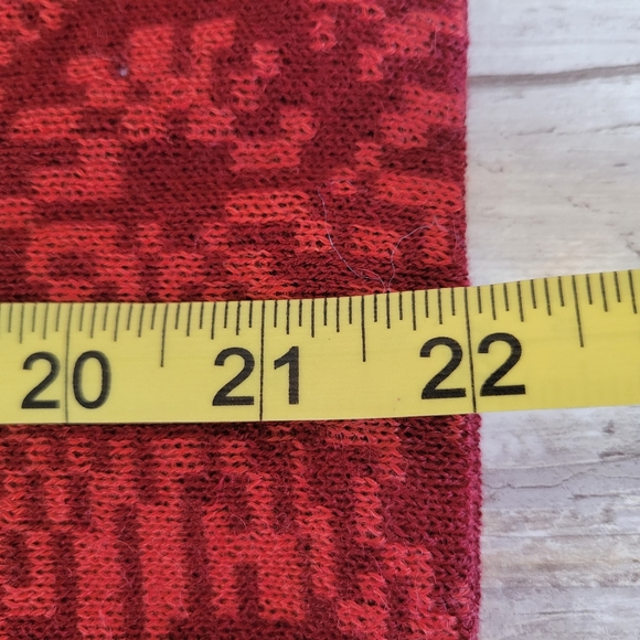 Intiwara Womens Alpaca Button Front Red Orange Cardigan Size Small - Picture 7 of 13
